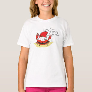Camiseta Caricatura de Papais noeis de Natal Engraçado