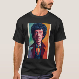 Camiseta Caricatura De Tom Baker Como Dr. Quem Por Jason Se