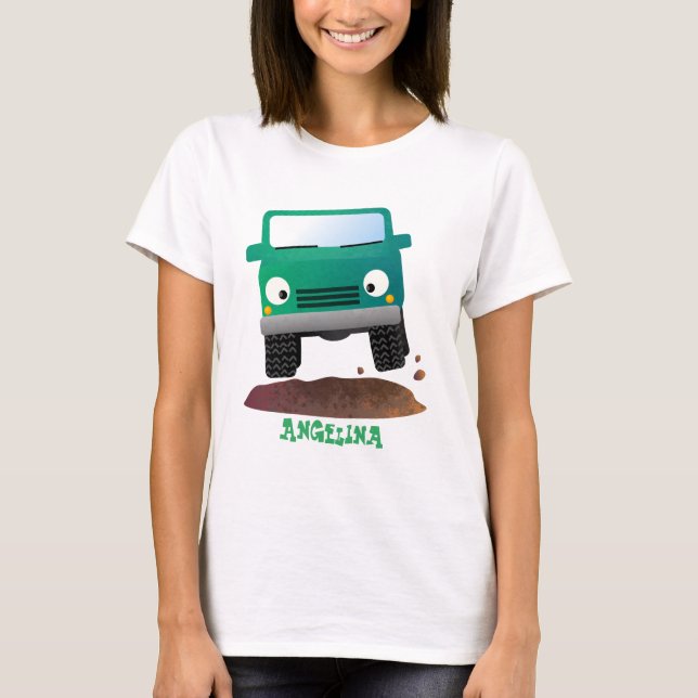 Camiseta Caricatura de veículos todo-o-terreno 4X4 (Frente)