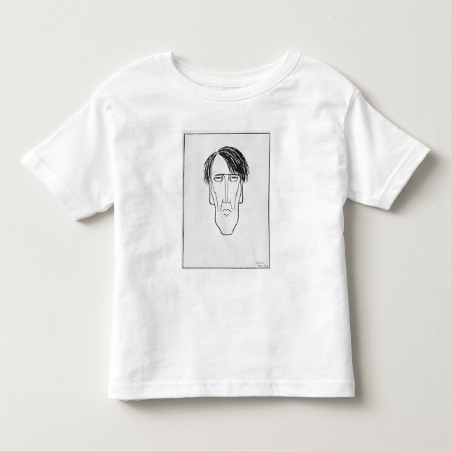 Camiseta Caricatura de W.B. Yeats, 1898 (Frente)