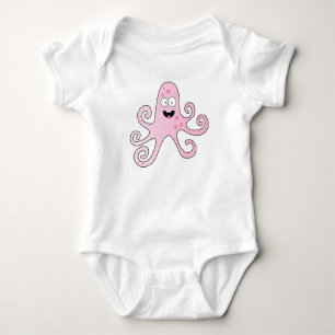 Camiseta Caricatura engraçada polvo de bebê