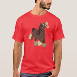 Camiseta Caricatura Exuberante E Bonita Camisa-T De Cavalo