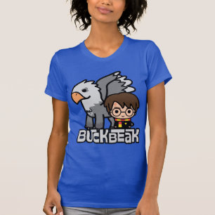 Camiseta Caricatura Harry Potter e Buckbeak
