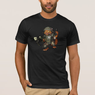 Camiseta Caricatura Média de Armas de Gengibre Gengibre Gen