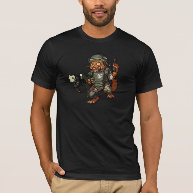 Camiseta Caricatura Média de Armas de Gengibre Gengibre Gen (Frente)