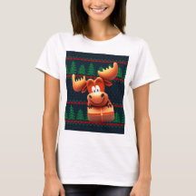 Caricatura Moose com Camisa-Presente de Natal