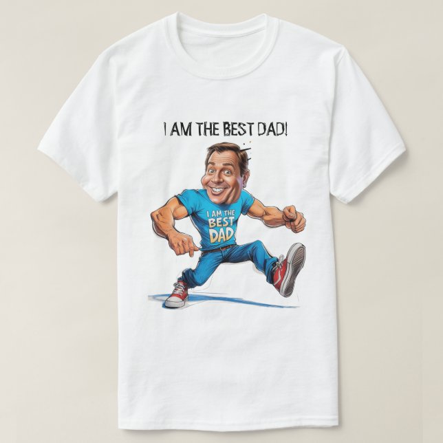 Camiseta Caricatura, sou o melhor Pai para o Dia dos Pais (Frente do Design)