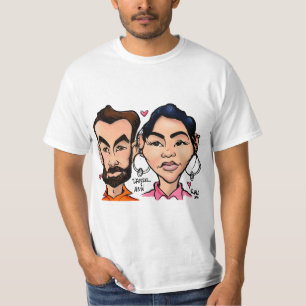 Camiseta caricatural