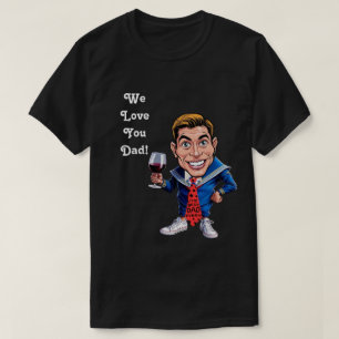 Camiseta Caricaturas personalizadas "nós amamos você pai"
