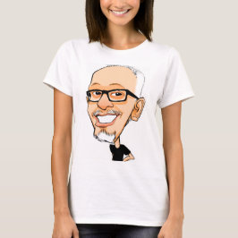 Camiseta Caricature of a Man with Glasses