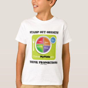 Camiseta Carimbe para fora a obesidade pensam proporções