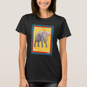 Camiseta Carimbo Carimbo Selvagem Elefante Realista Animal