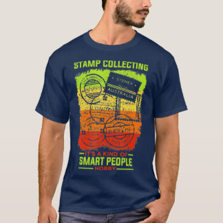 Camiseta Carimbo Coletando Hobby Smart Pessoas Carimbo Engr
