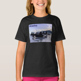 Camiseta Carimbo de Baleias Killer do Alaska