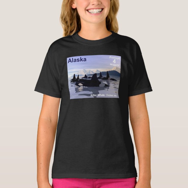 Camiseta Carimbo de Baleias Killer do Alaska (Frente)