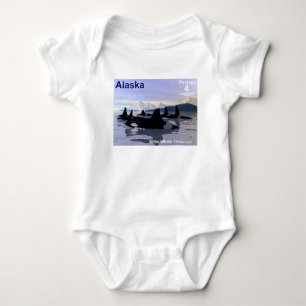 Camiseta Carimbo de Baleias Killer do Alaska