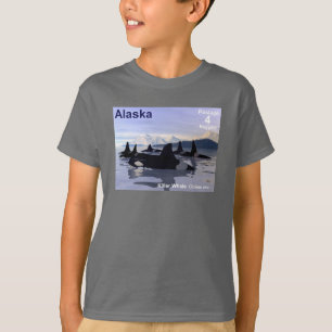 Camiseta Carimbo de Baleias Killer do Alaska