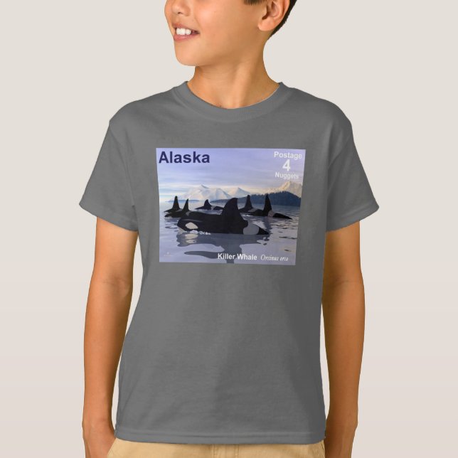 Camiseta Carimbo de Baleias Killer do Alaska (Frente)