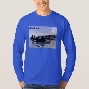 Camiseta Carimbo de Baleias Killer do Alaska