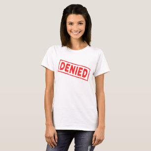 Camiseta Carimbo de Borracha Vermelha Negado