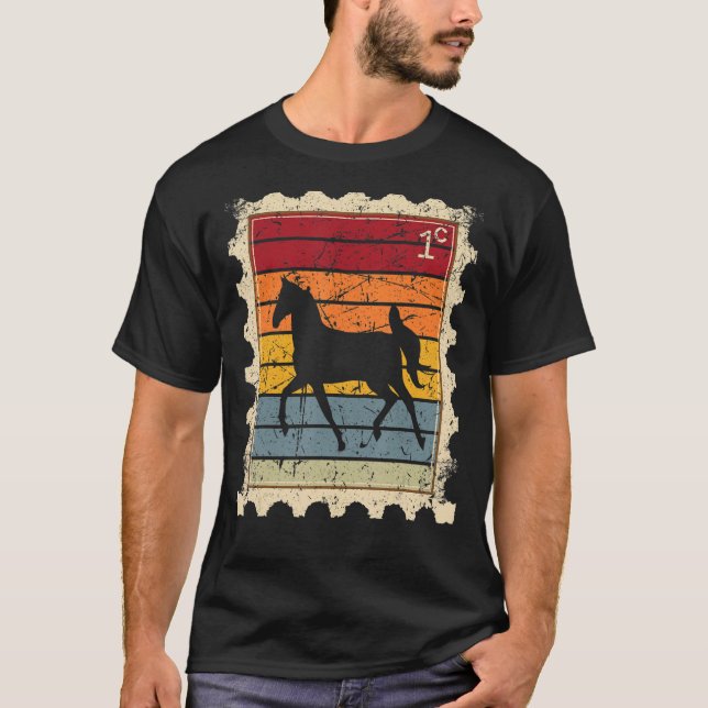 Camiseta Carimbo De Carimbo Com Cavalo Solar 5 (Frente)