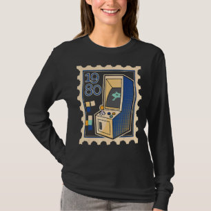 Camiseta Carimbo De Carimbo Com Computador De Jogo 1980