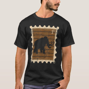 Camiseta Carimbo De Cartaz Com Mamute