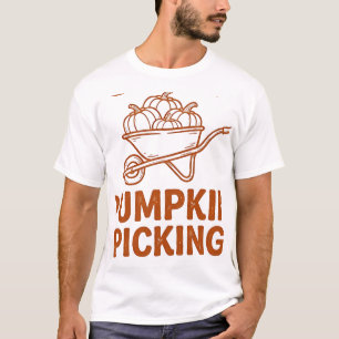 Camiseta Carimbo de Equipe de Colheita de Abóbora Fresca do