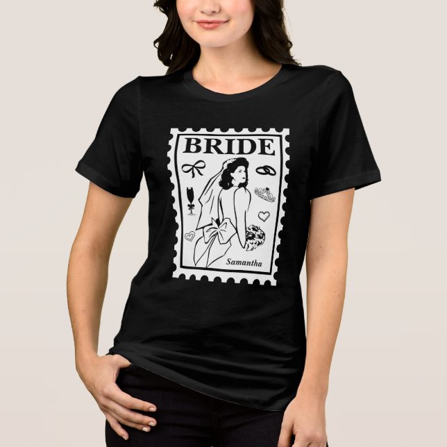 Camiseta Carimbo de noiva personalizado (Frente)