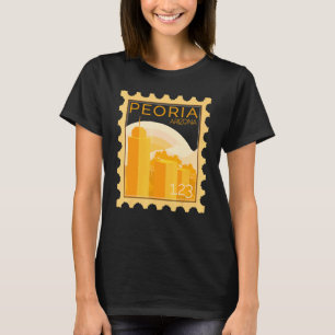 Camiseta Carimbo De Posto Com Pôr Do Sol Em Peoria