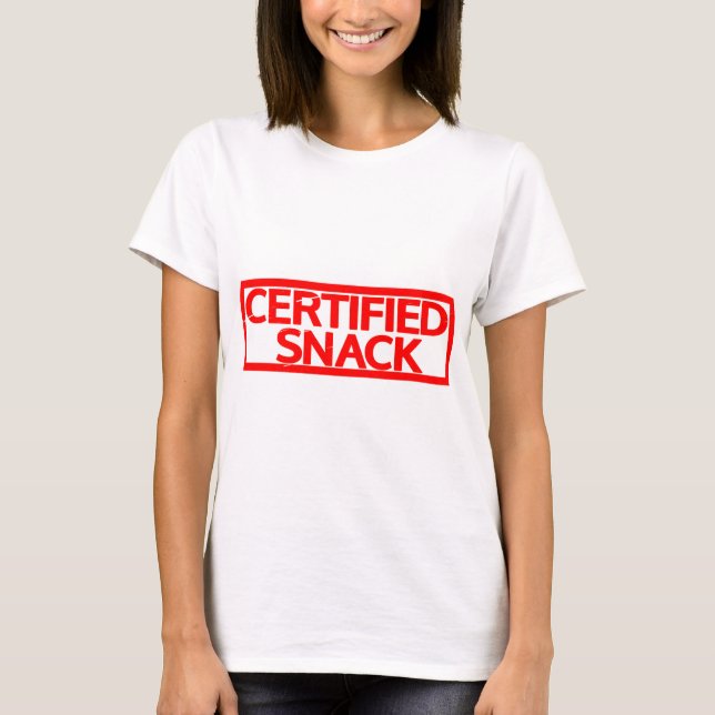 Camiseta Carimbo de snack certificado (Frente)