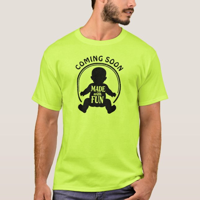 Camiseta Carimbo - FEITO COM DIVERSÃO - BEBÊ 1 (Frente)