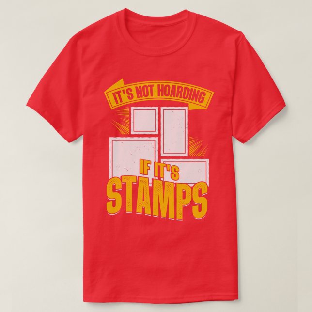Camiseta Carimbo Funny Stamp Coletando Presente Coletor (Frente do Design)