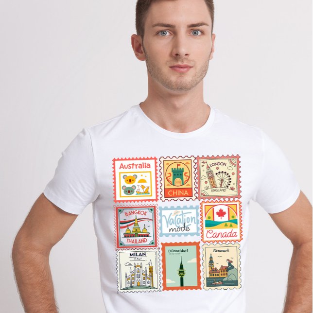 Camiseta Carimbo postal Vintage Country (Criador carregado)