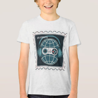CAMISETA CARIMBO RETRO DA CONTROLADORA DE JOGO