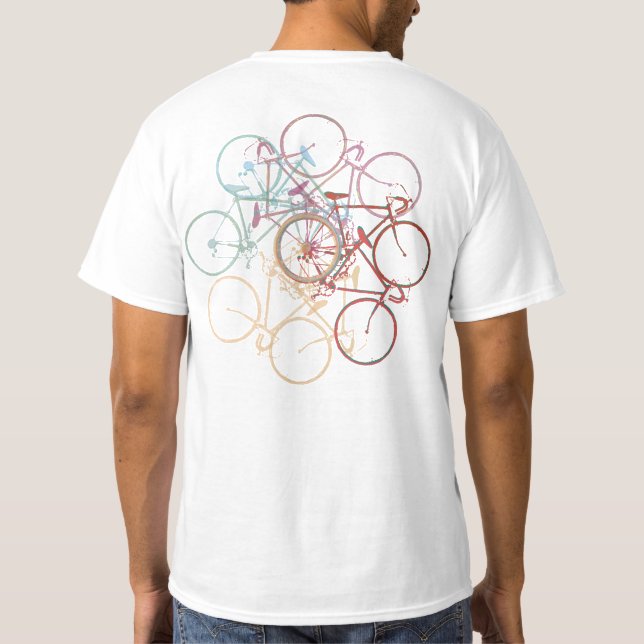 Camiseta Carimbo tee de Bicicletas no Círculo Incrível (Verso)