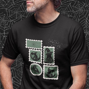 Camiseta Carimbos com Símbolos do Halloween