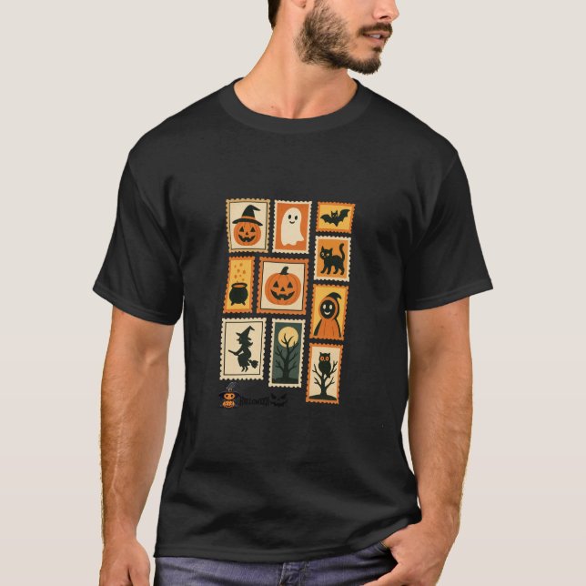 Camiseta Carimbos de Halloween (Frente)