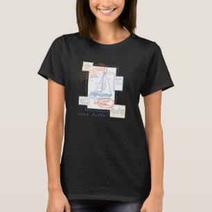 Camiseta Carimbos de Turismo à Beira-Mar Italiana Ciao Bell