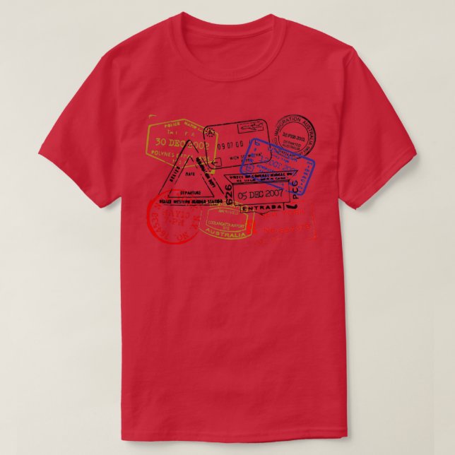 Camiseta Carimbos do Passport (Frente do Design)