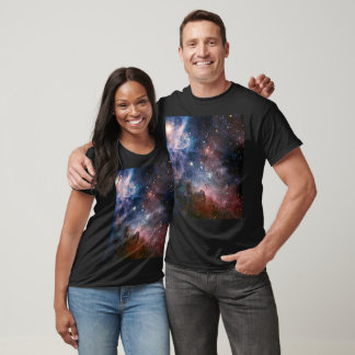 Camiseta Carina Nebula Vermelha e Azul Telescópio Hubble