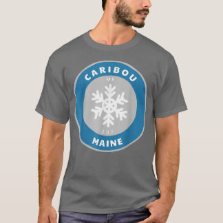 Camiseta Cariou Maine ME Winter Snowflave Souve Crachá