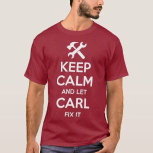 Camiseta CARL Fix Cotação Engraçado Aniversário Nome Pe