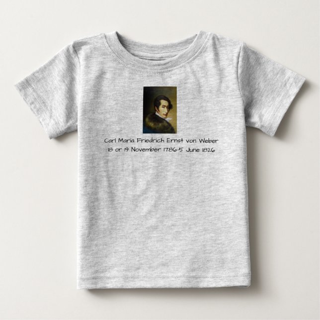 Camiseta Carl Maria Friedrich Ernst von Weber (Frente)