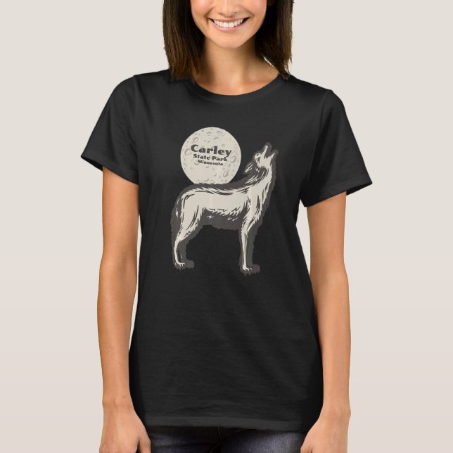 Camiseta Carley State Park Minnesota MN Wolf Moon Vacation (Frente)