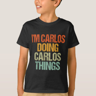 Camiseta Carlos Fazendo Coisas de Carlos Engraçado