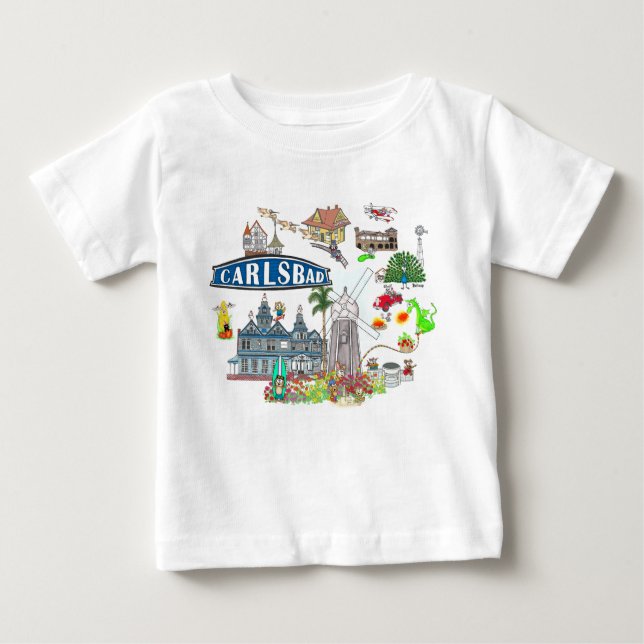 Camiseta Carlsbad Beach City Fun (Frente)