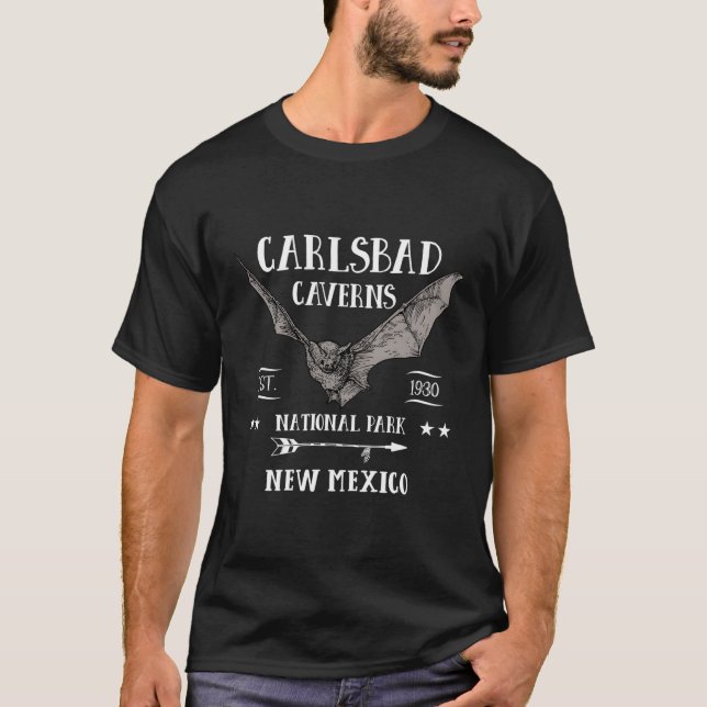 Camiseta Carlsbad Caverns National Park Bat (Frente)