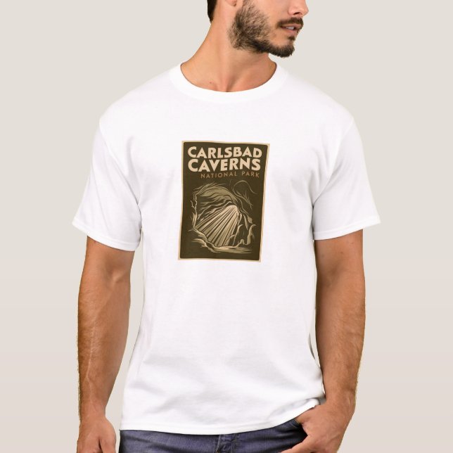 Camiseta Carlsbad Caverns National Park Minimamente Viagem  (Frente)