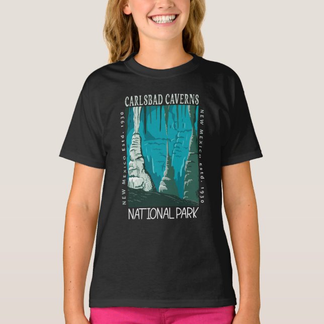 Camiseta Carlsbad Caverns National Park Vintage foi aflita (Frente)